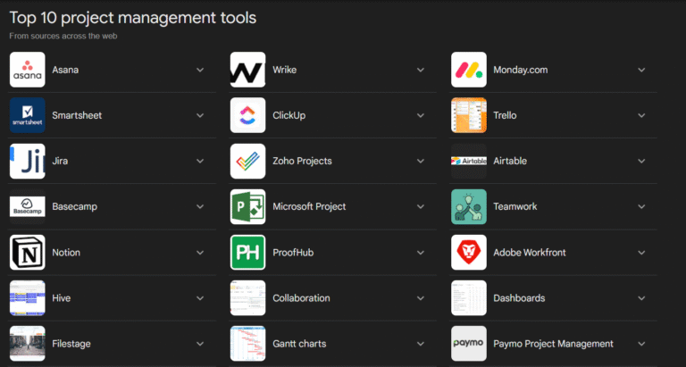 project management tools